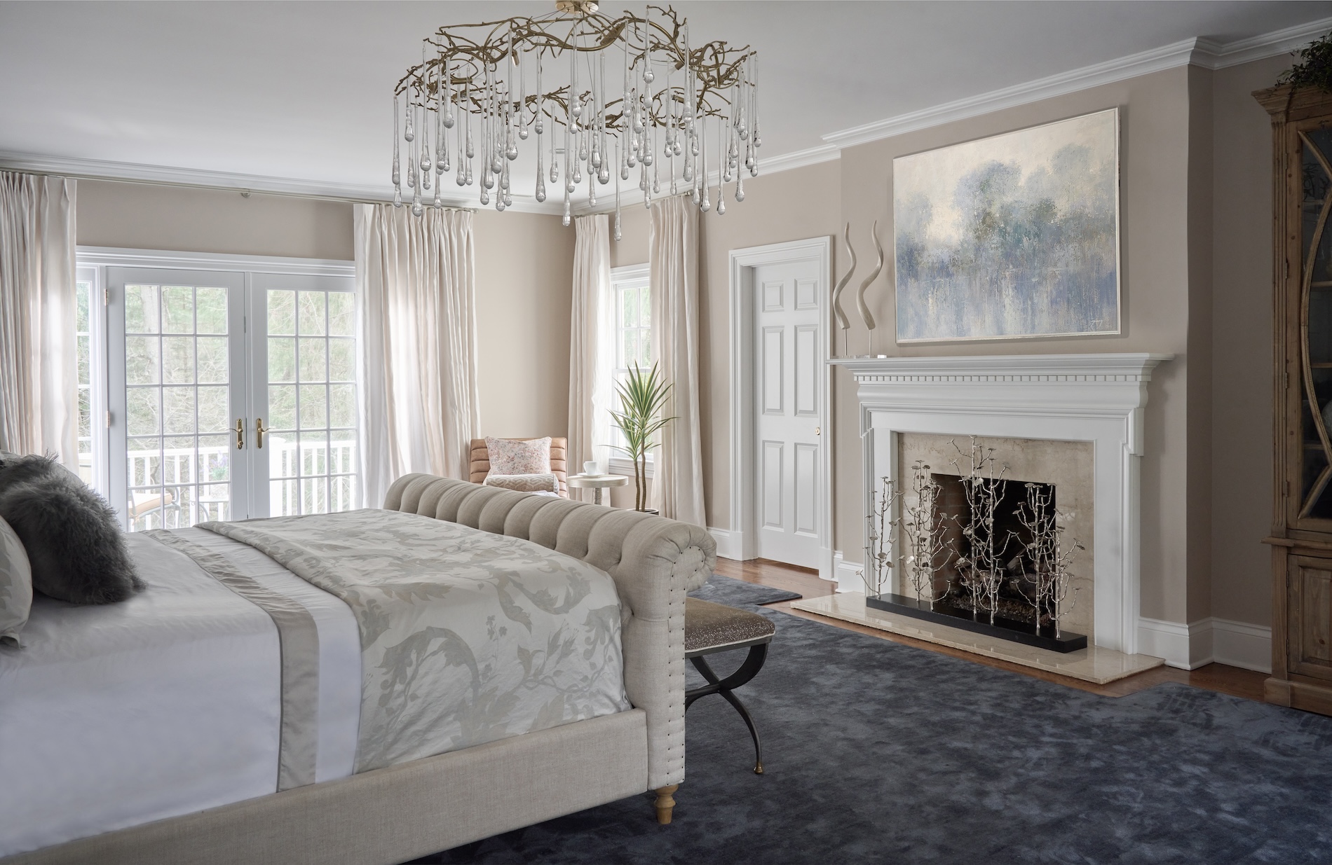 Primary Bedrooom Interior Design New Canaan Ct