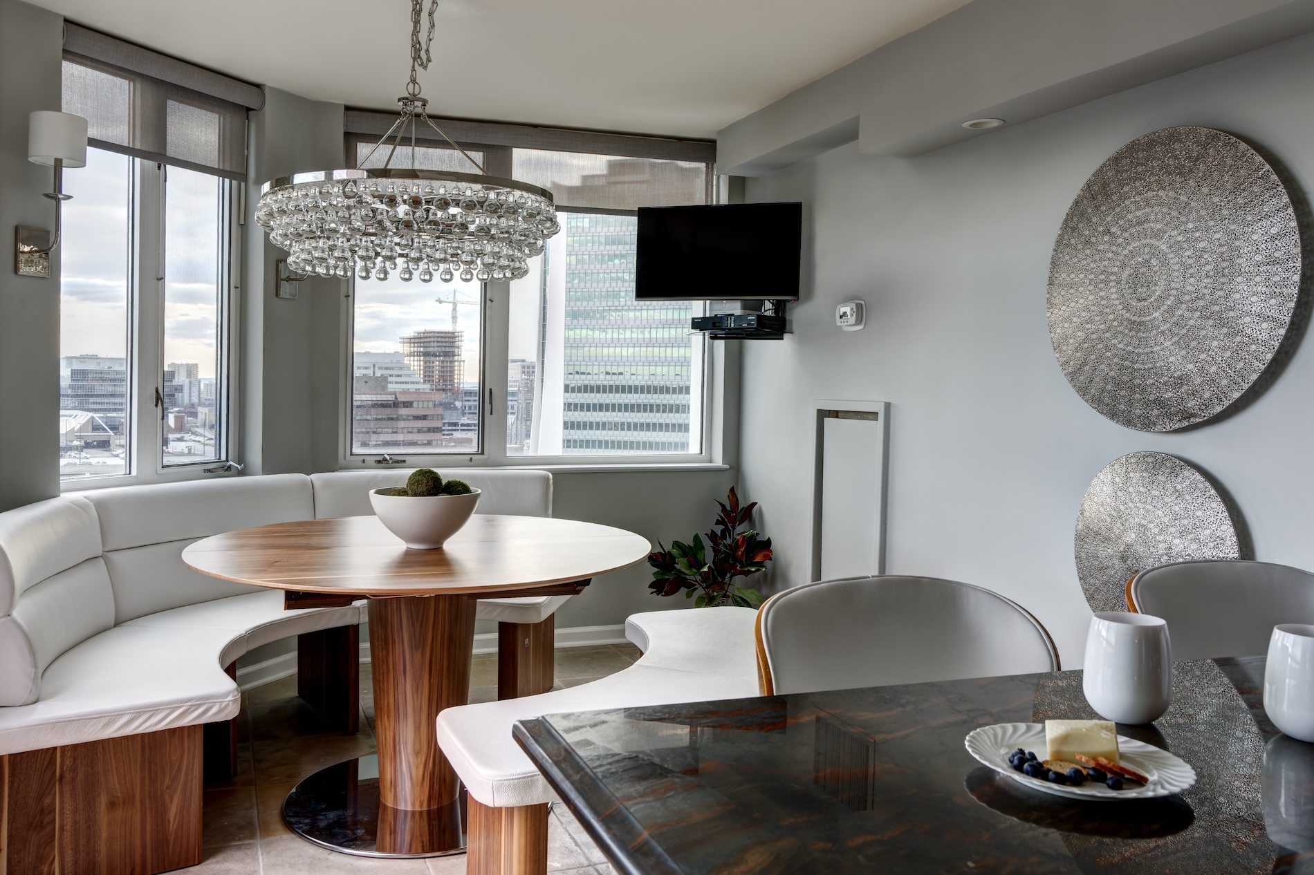 Breakfast Nook Dining Table Luxury Apartment Design