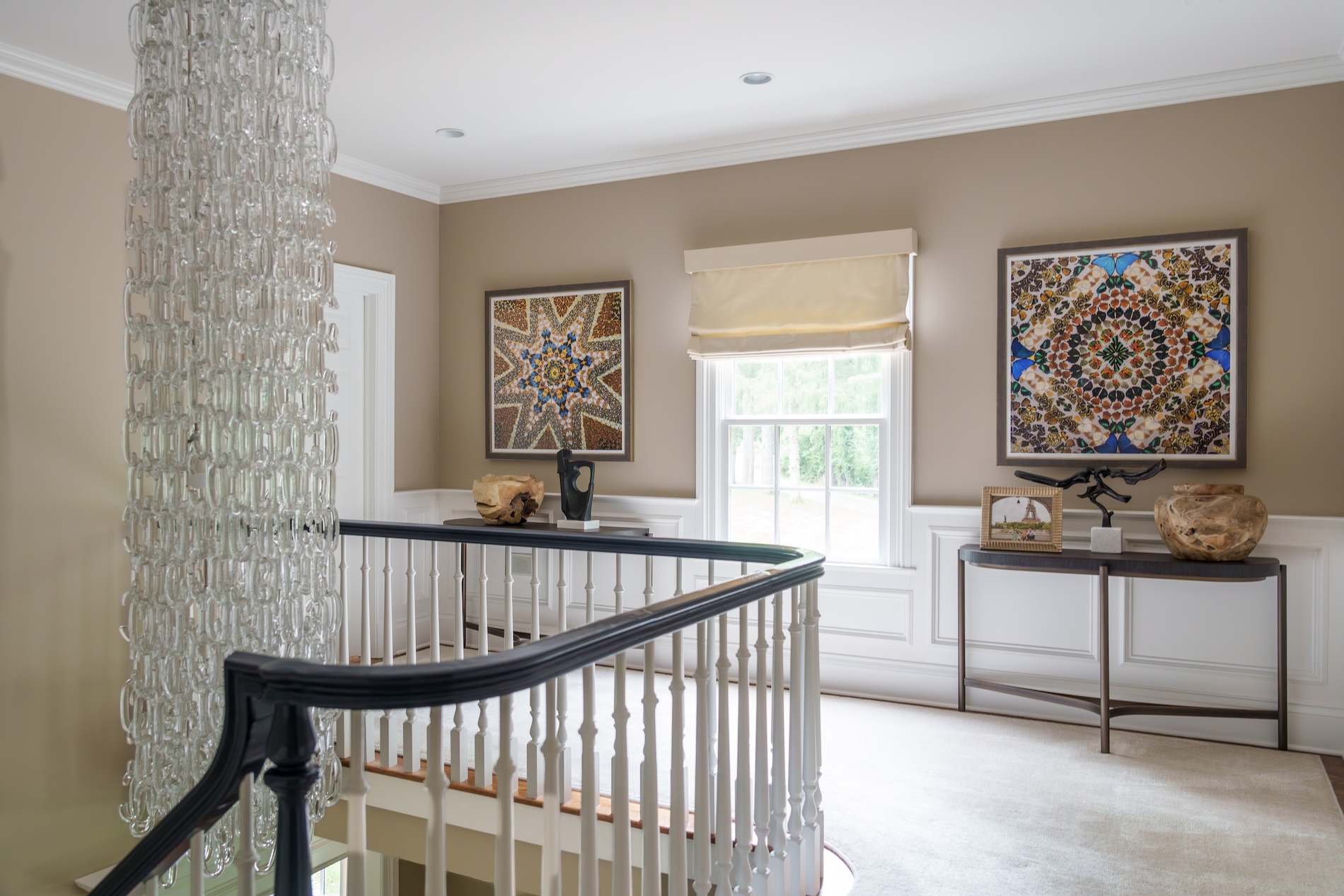 Hanging Chandelier Second Floor Landing