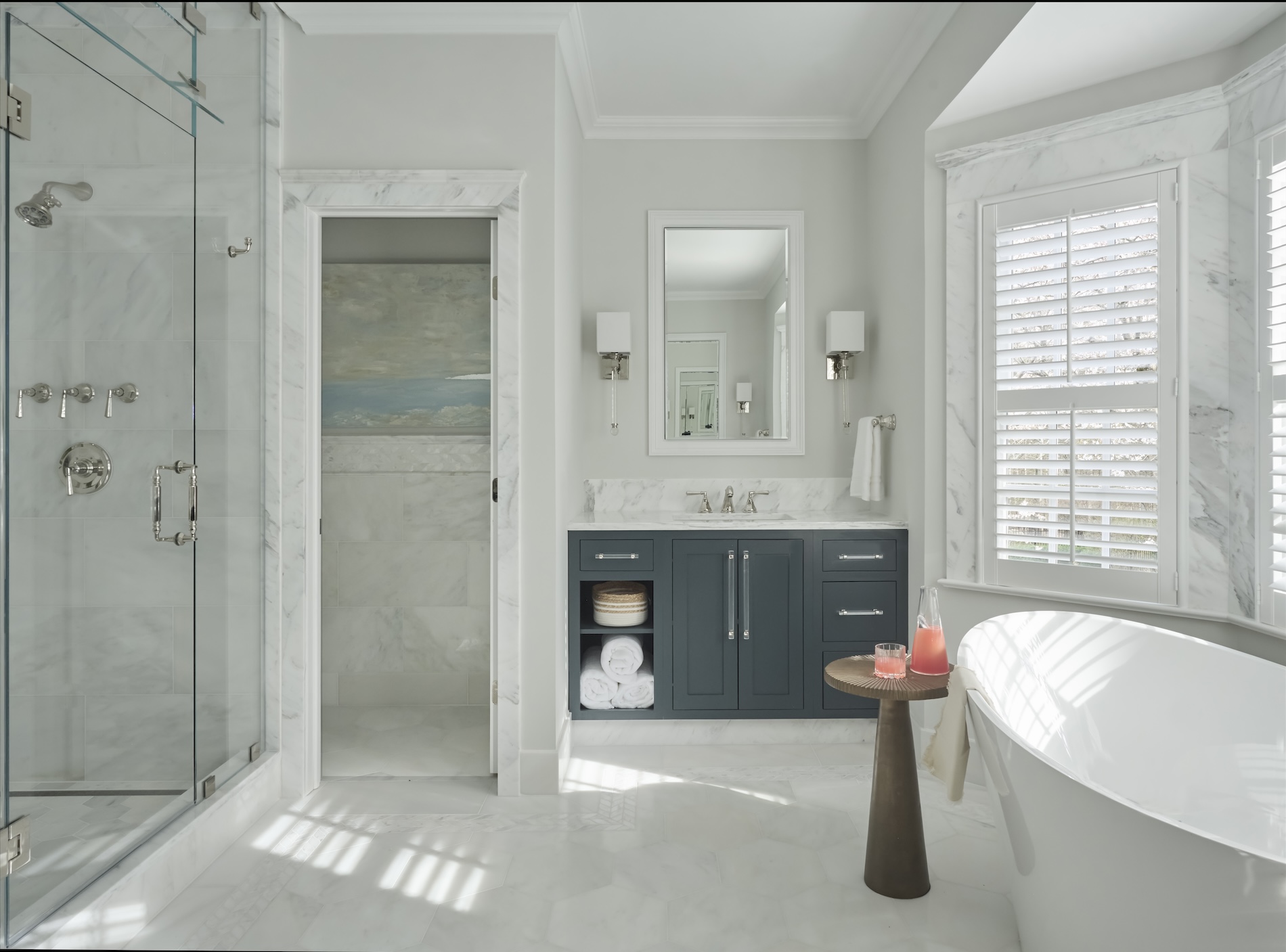 Primary Bathroom Interior Design New Canaan Ct