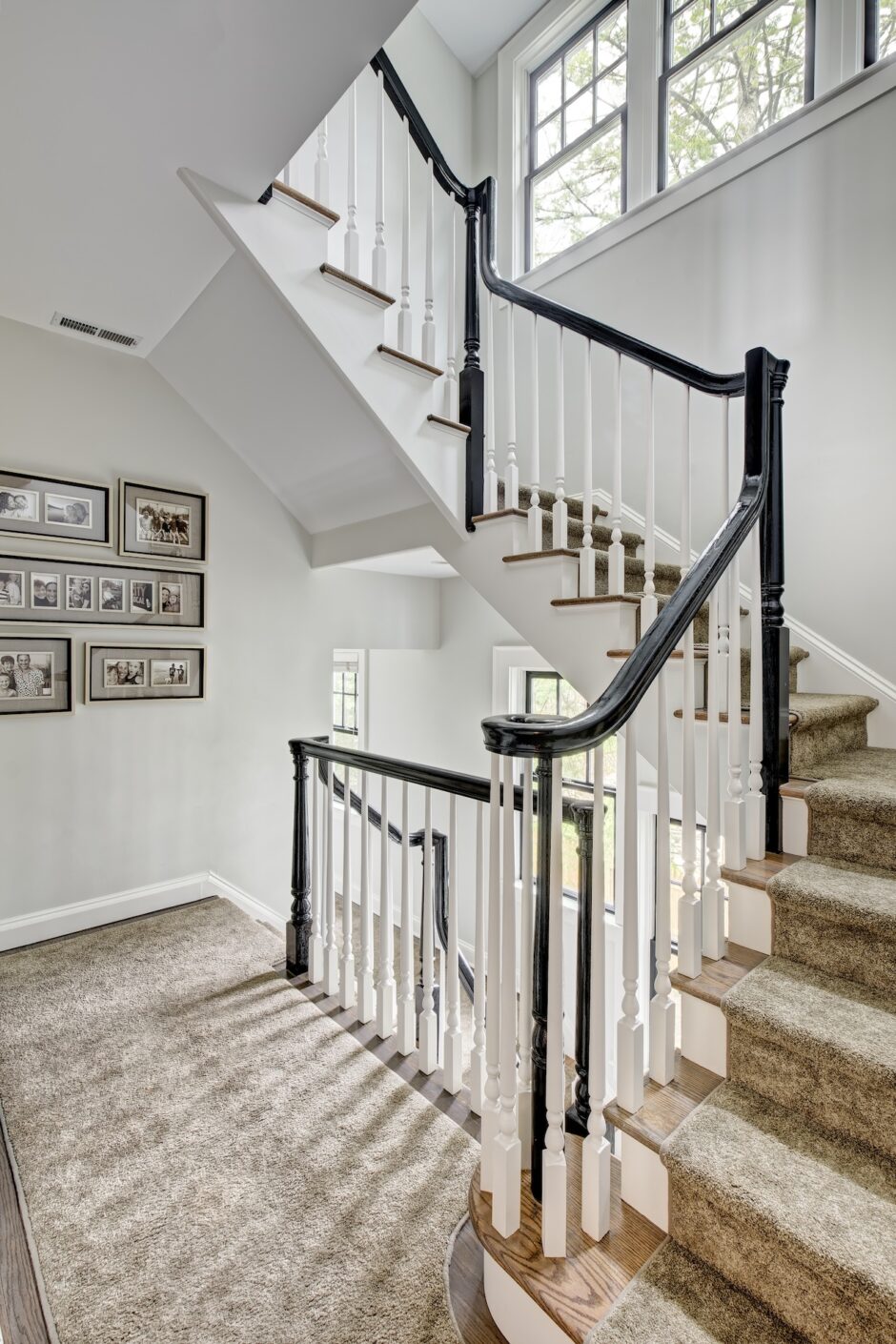 Three Story Home Staircase Landing